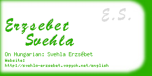 erzsebet svehla business card